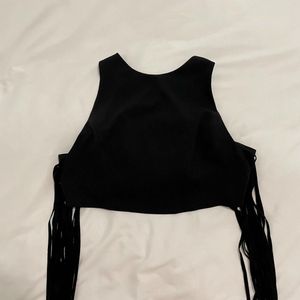 Zara Criss Cross Back Crop Top