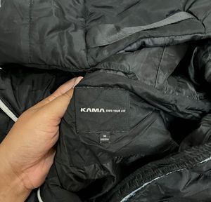 Black Cropped Puffer Jacket