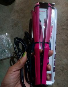 2 in 1 hair straightener and curler(pink)