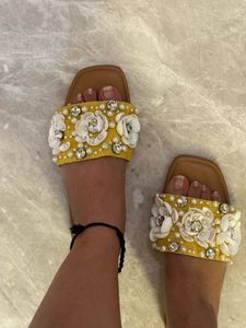 Embellished Yellow Slides