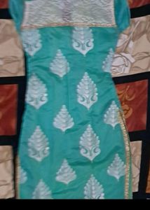 Sea Green  Net Kurti