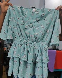 Floral Print Ruffle Top