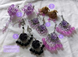 Purple/Black Theme Handmade Earrings