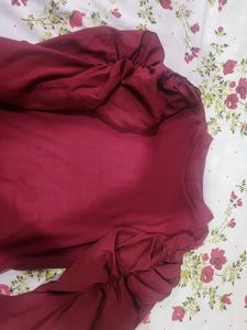 Maroon Classic Top
