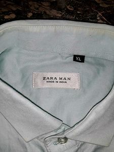 Zara Man Light Green Shirt