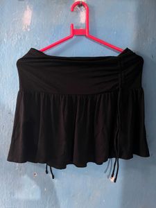 Drawstring-detail Jersey Skirt