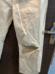 Bershka Ripped Wide Leg Jeans