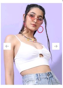 Tokyo Talkies White Bralette Crop Top
