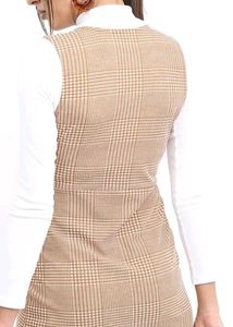 Retro Plaid Sleeveless Dress