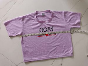 Oops Graphic T Shirt Lavender Color