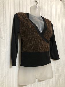 S🍎L  Black Stylish Top