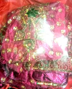 Pink Indian Outfit with Sequins Bridal Lehenga 😍