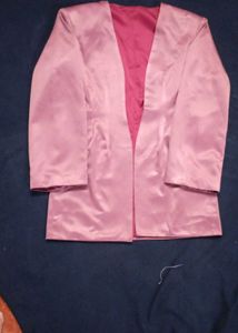 silk satin Rose Gold Open Front Women Belezar