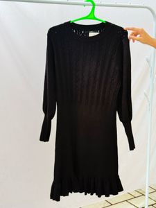 Black Knit Bodycon Dress