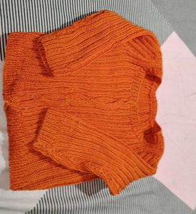 Knitted Brownhandmade Pullover