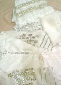 White Lengha Frock &amp; Dupatta