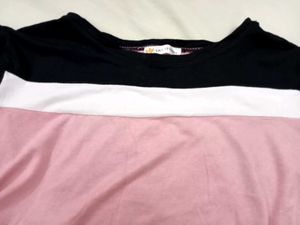 Color Block Tie-Front Tee