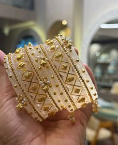 White & Gold Bangles