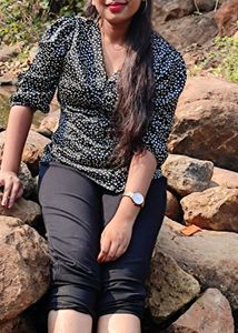 Polka Dot  black top