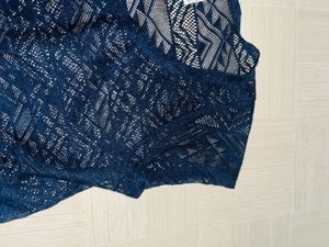 Navy Lace Mini Dress