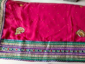 Pink Embellished Sari
