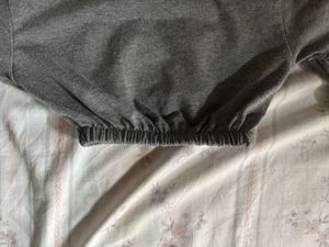 Gray Ruffle Sleeve Top
