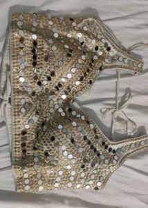 Mirror Work Sleeveless Blouse