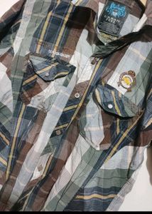 Multi Checked Print Shirt For 38 Chest