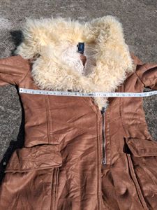 Brown Shearling Collar Jacket
