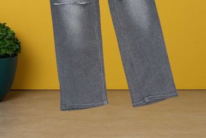 L@47 Size-36 Ripped Knee Black Jeans