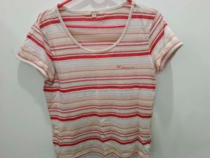 Striped Scoop Neck Tee