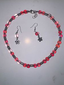 Beaded Necklace &amp; Earring Set