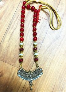 Red Pearl Traditional Necklace (N-2)