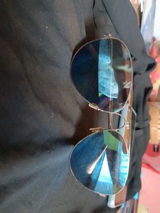 Aviator Sunglasses - Blue Mirrored Lenses