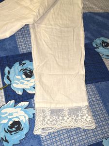 White Ethnic cotton Pants