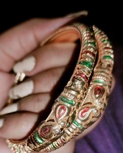 Gold Plated Multicoloured Bangles