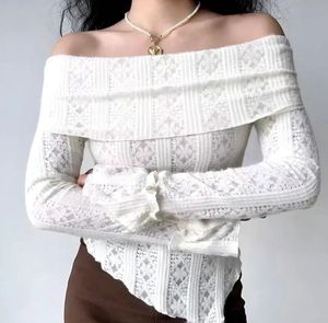 Newme White Lace Off Shoulder Top