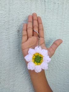 Crochet Flower Keychain 🌺🌻🌹🌷