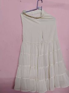 White Colour Sarara For Girl