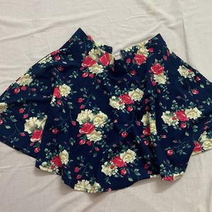 She in Floral Skater Skirt