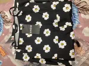 Black and white Floral Print Jumpsuit