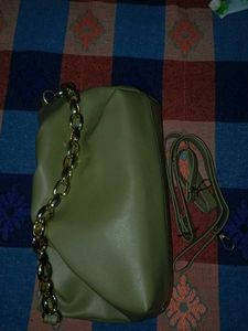 Olive Green Chain Strap Purse