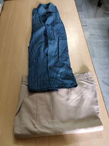 Cantabil Striped Cotton Shirt And Pant