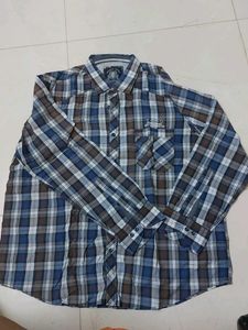 Blue Check Shirt 44 Size