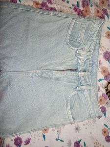 High-Waisted Light Wash Straight-Leg Jeans