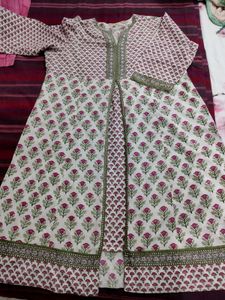 Floral Print Kurtz In Cotton