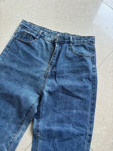 High Waisted Blue Design Jeans