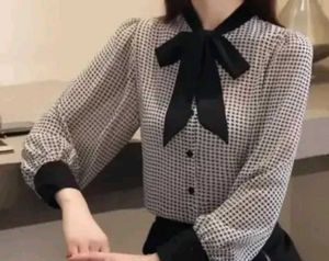 Chic Bow Tie Blouse