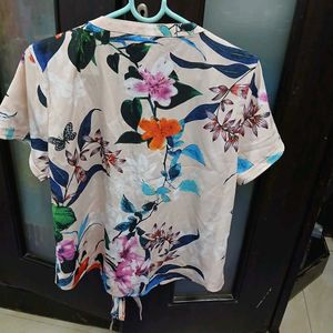 Floral Tie-Front Top