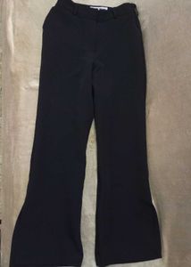 Black Flared Leg Trousers